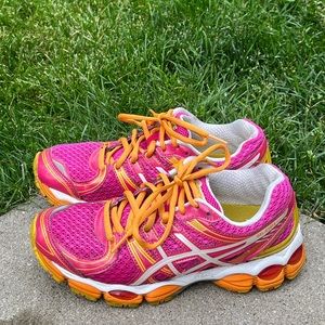 Asics Gel Evate Women’s Running Shoes Pink & Orange Sneakers Size 5.5